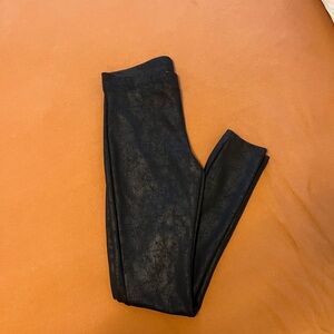 Express Black Snakeskin Leggings